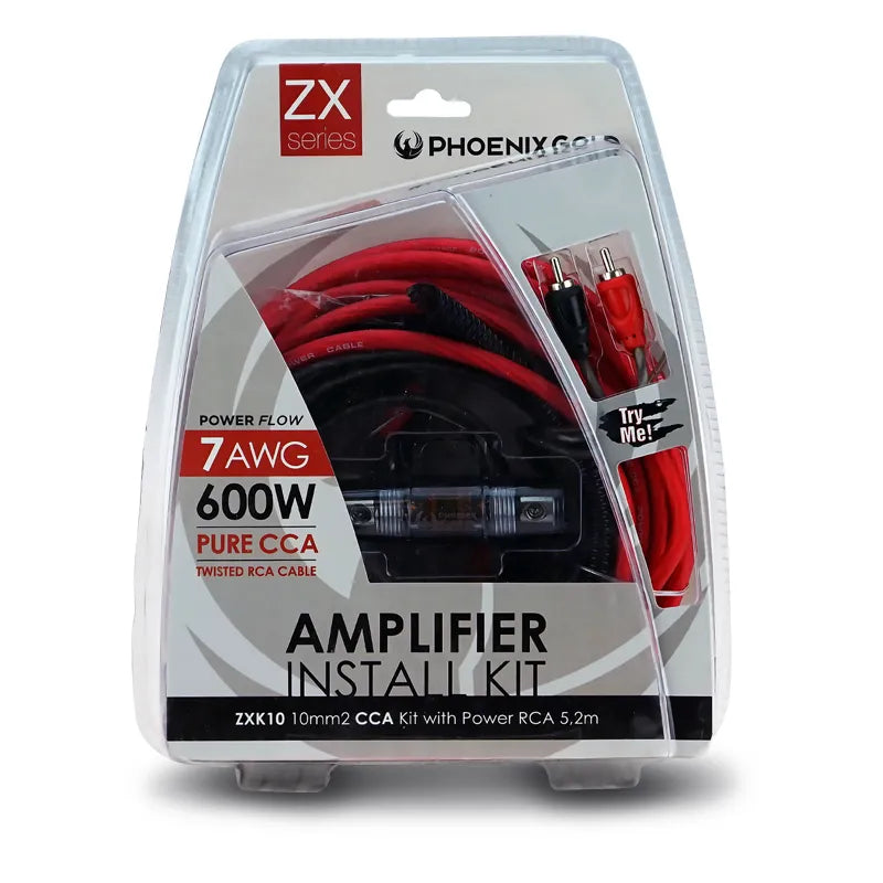 Phoenix Gold ZXK10 ZXK-Series 7AWG (10mm) 2 Channel Amplifier Wiring Kit (CCA)