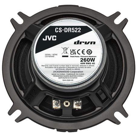 JVC CS-DR522 5 Inch 2-Way Car Speakers 260W Peak 40W RMS Pair