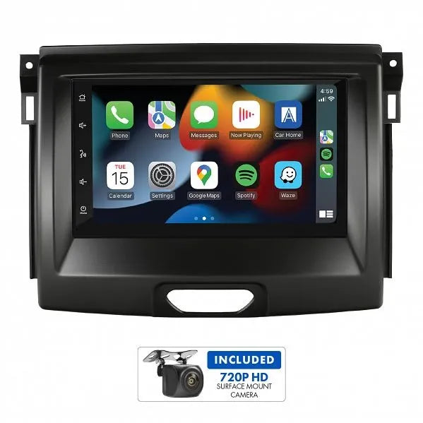 Aerpro 7-inch multimedia receiver for Ford Everest and Ranger PX2 with a included 720P HD surface mount camera