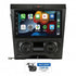 Aerpro 7" Multimedia Receiver with a black front panel, showing the Apple CarPlay and Android Auto interface, including steering wheel control buttons below the screen, and a camera included at the bottom.
