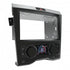 Black double DIN facia install kit for Holden Commodore VE Series 1 with single zone climate control, including space for a aftermarket headunit and climate control interface.
