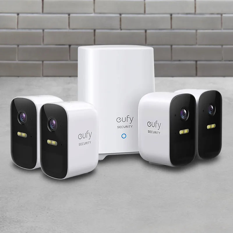 eufy T8863CD1 2C Pro Wireless Home Security System 2K 4-Camera Set
