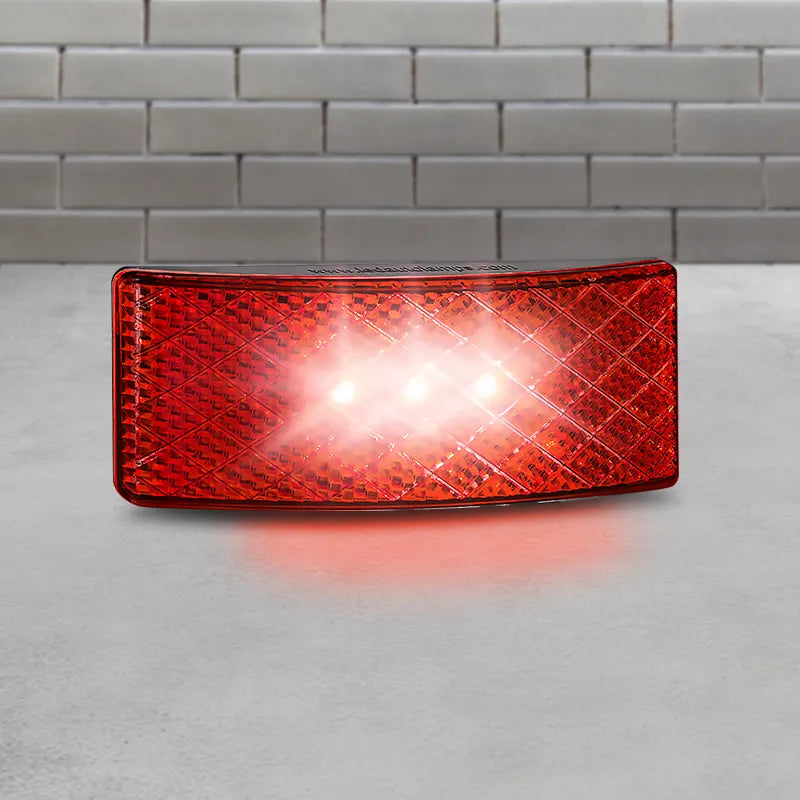 LED Autolamps EU38BRMHDB Red 3 LED Side Marker with Reflector