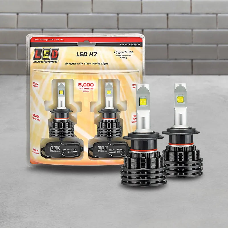 LED Autolamps H7-5000LM 9/32V H7 LED Headlight Kit Single Beam