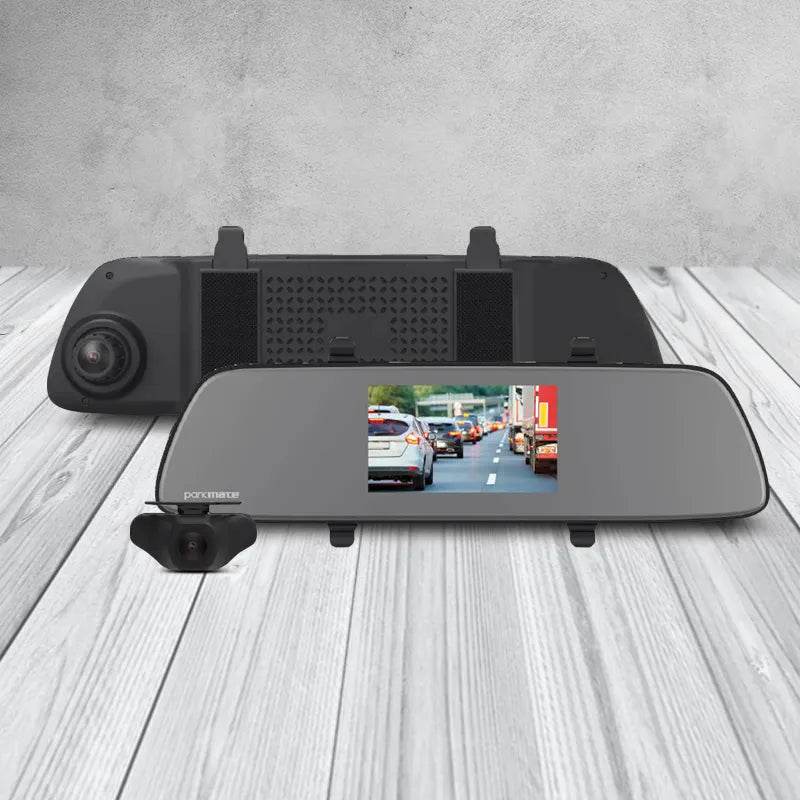 Parkmate MCPK-502DVR 5.0” Touch Screen Mirror DVR with 1080P Front & Rear Recording