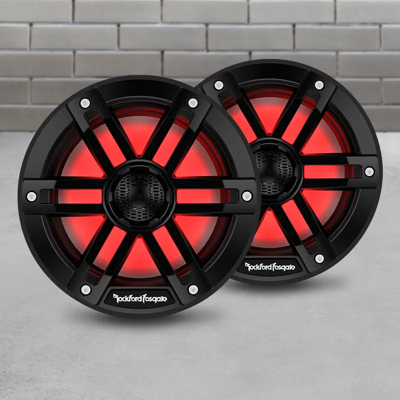 Rockford Fosgate M1-65B M1 6.5” Color Optix Marine 2-Way Speakers - Black