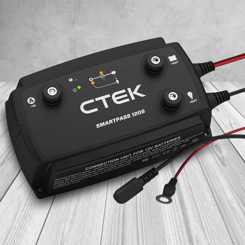 CTEK SMARTPASS 120S 120A 12V Power Management System for Starter and Service Batteries