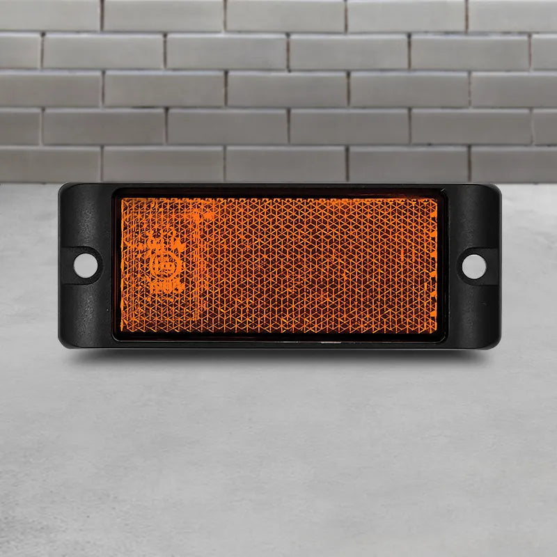 LED Autolamps 7035AB Vehicle Reflector Amber With Bracket Reflex Series