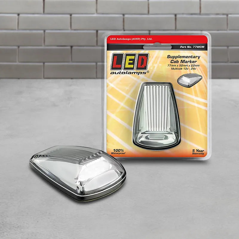 LED Autolamps 77WCM Sup Cab Marker White LED CLR Lens