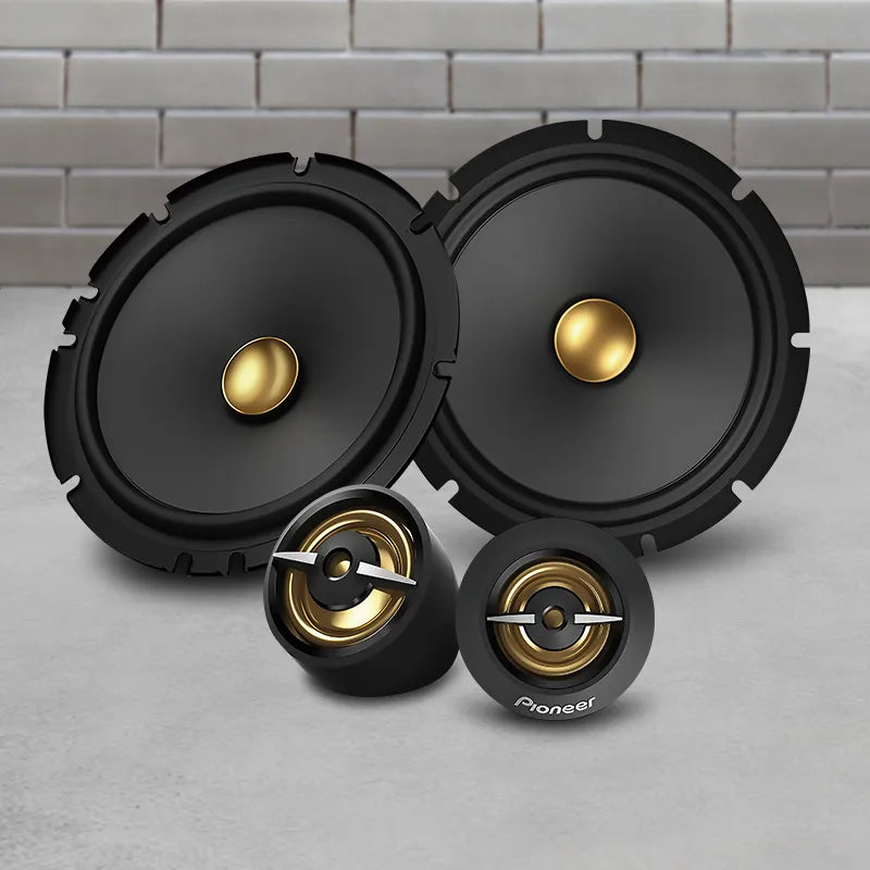 Pioneer TS-A1601C 6.5” A-Series 2-Way Component Speakers with 20mm Polyetherimide (PEI) Dome Tweeter