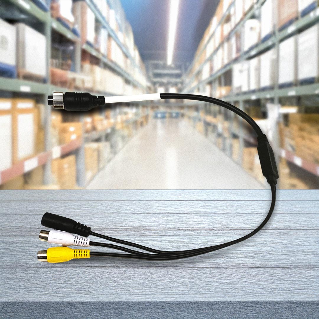 MONGOOSE PVC12HDF 4 Pin Male to RCA and Power - Heavy Duty Camera Adapter Cable