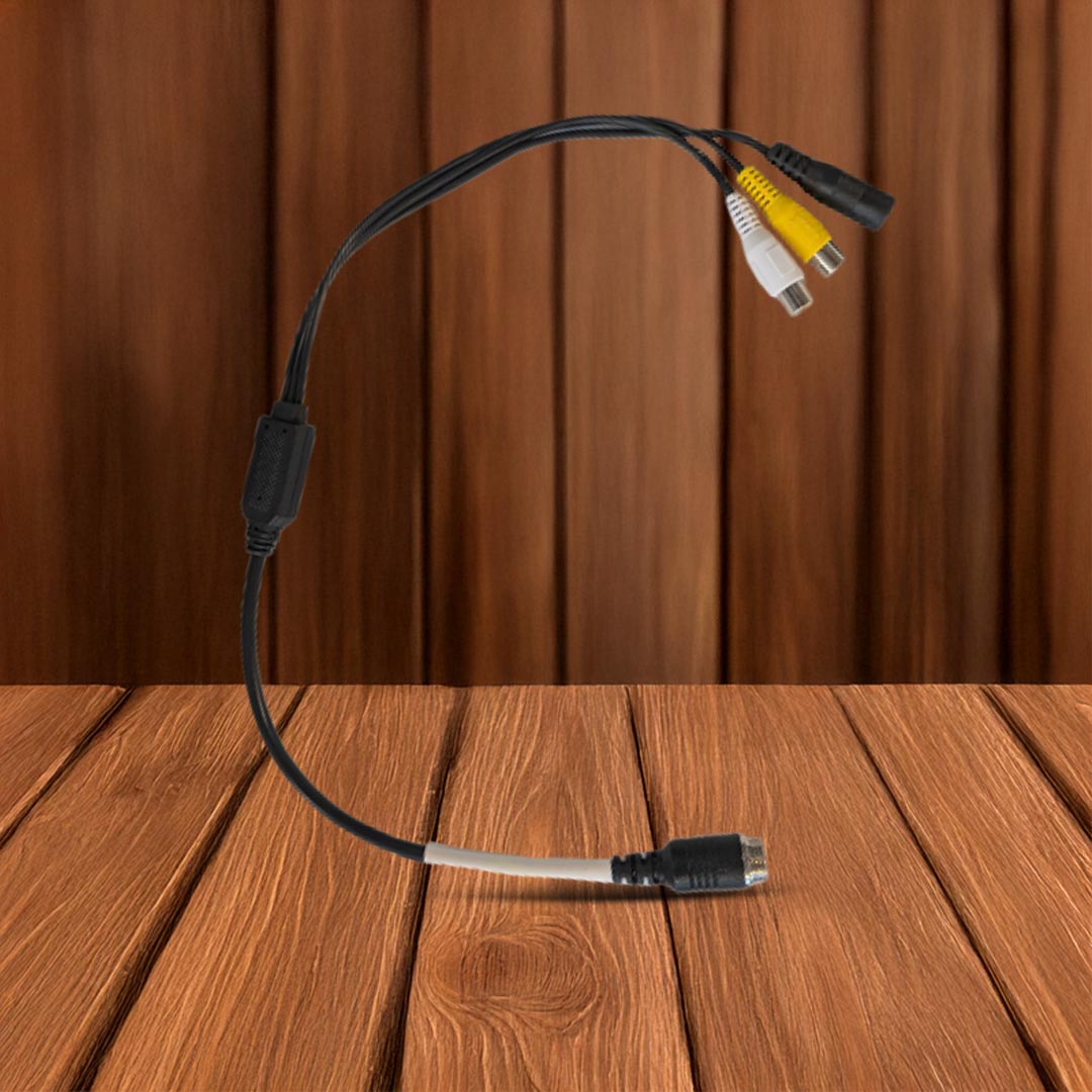 MONGOOSE PVC12HDM 4 Pin Male to RCA and Power - Heavy Duty Camera Adapter Cable