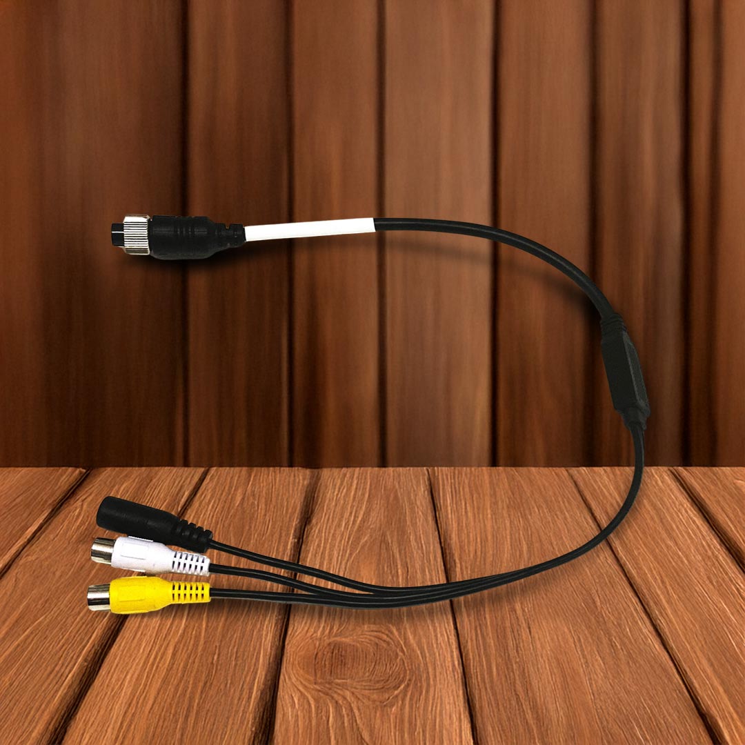 MONGOOSE PVC12HDF 4 Pin Male to RCA and Power - Heavy Duty Camera Adapter Cable