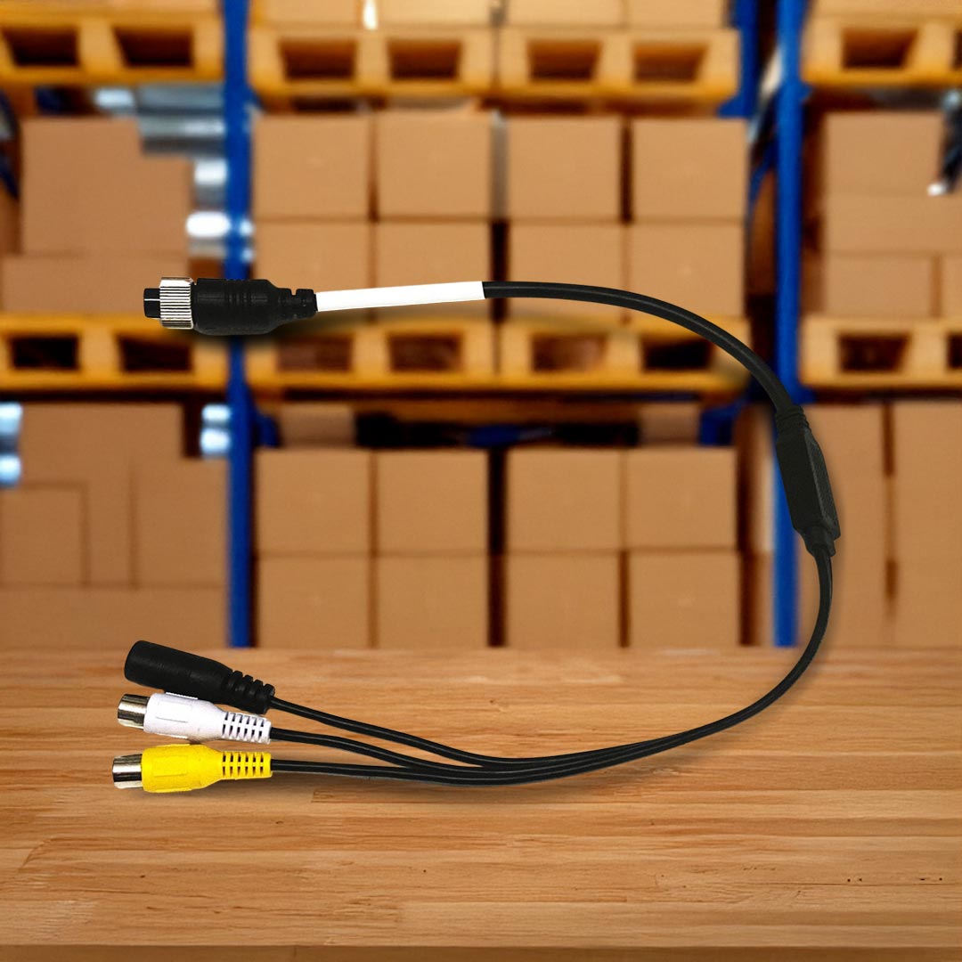 MONGOOSE PVC12HDF 4 Pin Male to RCA and Power - Heavy Duty Camera Adapter Cable