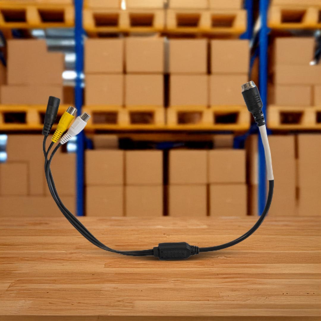 MONGOOSE PVC12HDM 4 Pin Male to RCA and Power - Heavy Duty Camera Adapter Cable