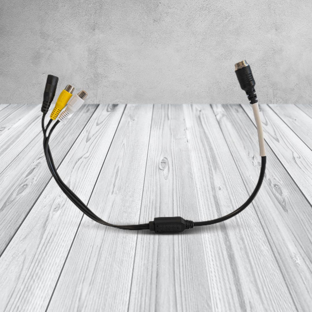 MONGOOSE PVC12HDM 4 Pin Male to RCA and Power - Heavy Duty Camera Adapter Cable