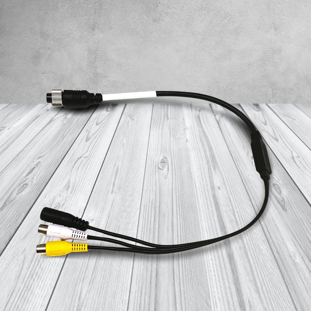 MONGOOSE PVC12HDF 4 Pin Male to RCA and Power - Heavy Duty Camera Adapter Cable