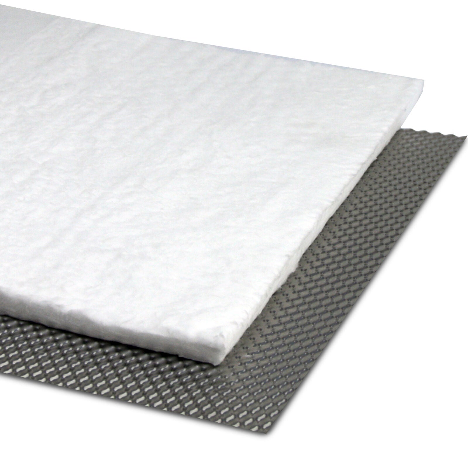 Car Builders ceramic insulation blanket, white fibre sheet on embossed aluminium backing