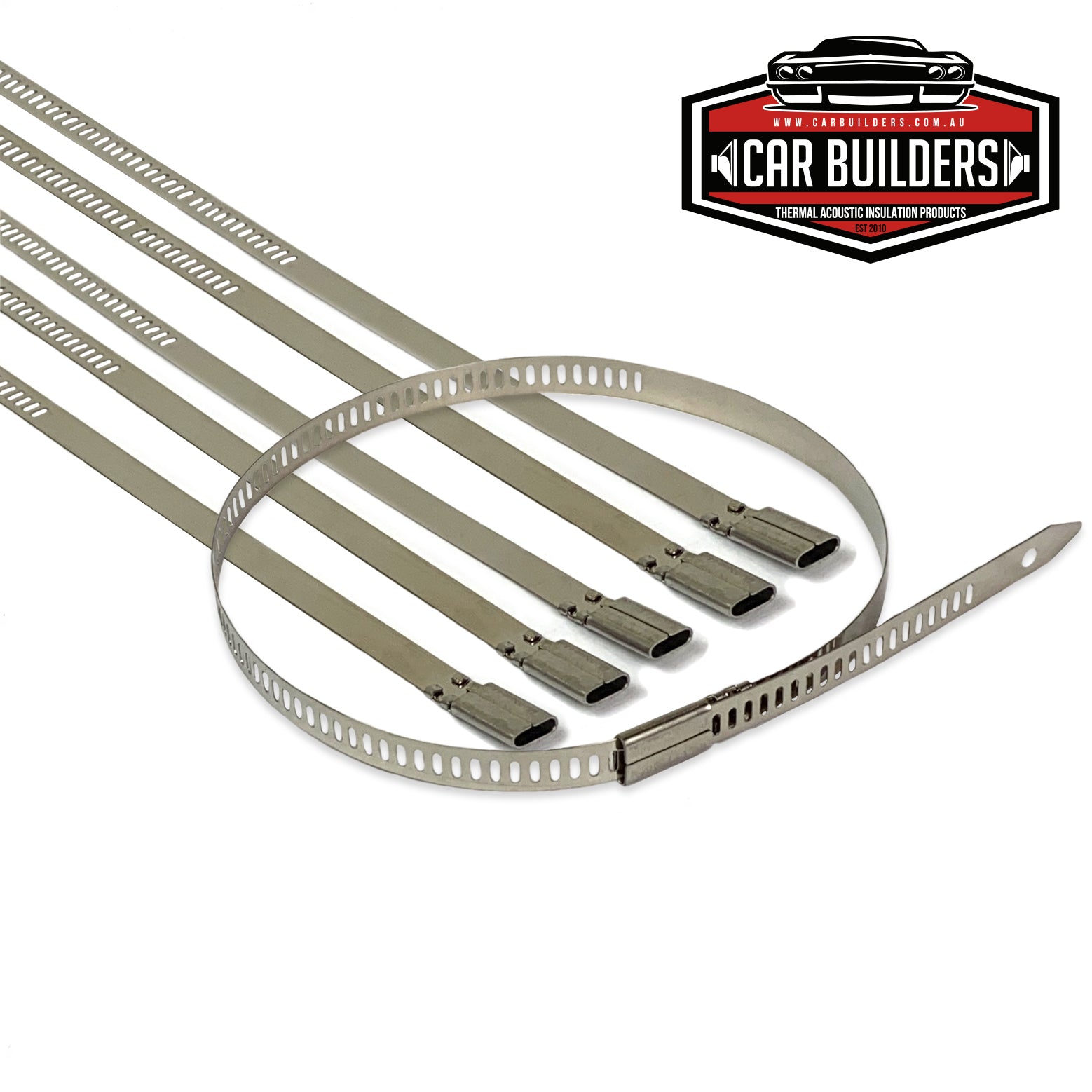 Car Builders stainless steel Click Ties, 7 x 400mm