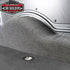 Stretch carpet lining a van wheel arch and side wall