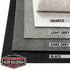 Short Length Stretch Carpet colour samples, Quartz, Light Grey, Dark Grey and Black