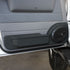 Cruiser Consoles front and rear speaker pods designed for Landcruiser, durable black finish and easy installation. installed in the care with close view