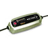 CTEK MXS 5.0 12V 5A battery charger with a green body, digital display, and connected cables.
