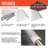 Pro tip graphic showing how to fold the aluminium edge over the insulation to seal the pipe shield
