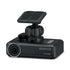 Black Kenwood full HD dash camera featuring front lens and product label, designed for secure dashboard mounting in vehicles.