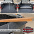 Tailgate flap cut protecting the tailgate and folded away to close