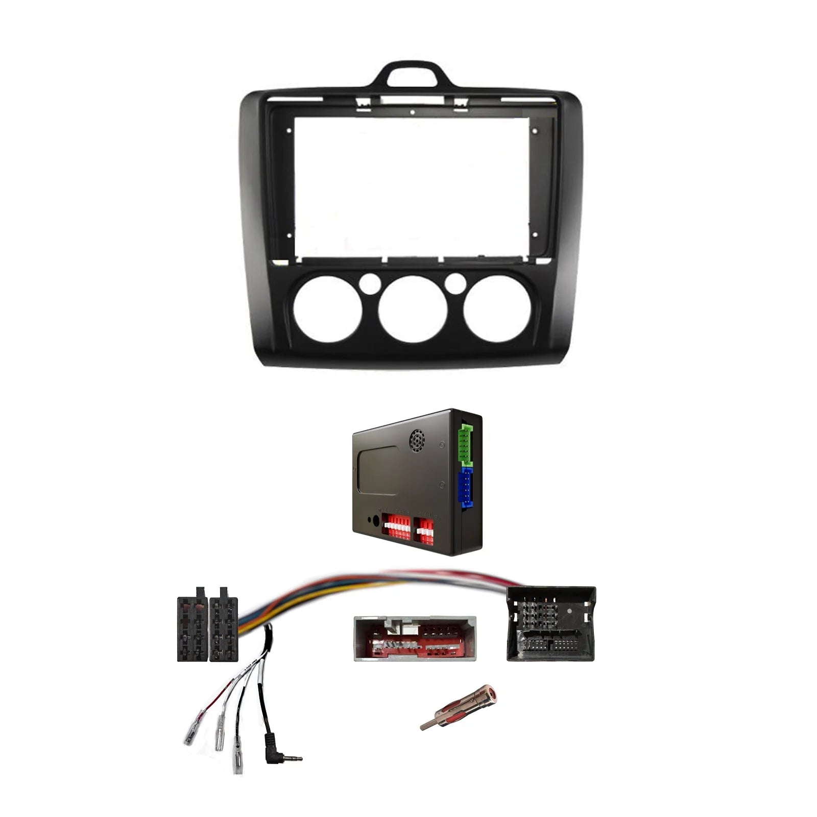 CAC F9FD25K1 9" Fascia Ford Focus 2005-09 Dash 2 Dash 3 Steering SWC