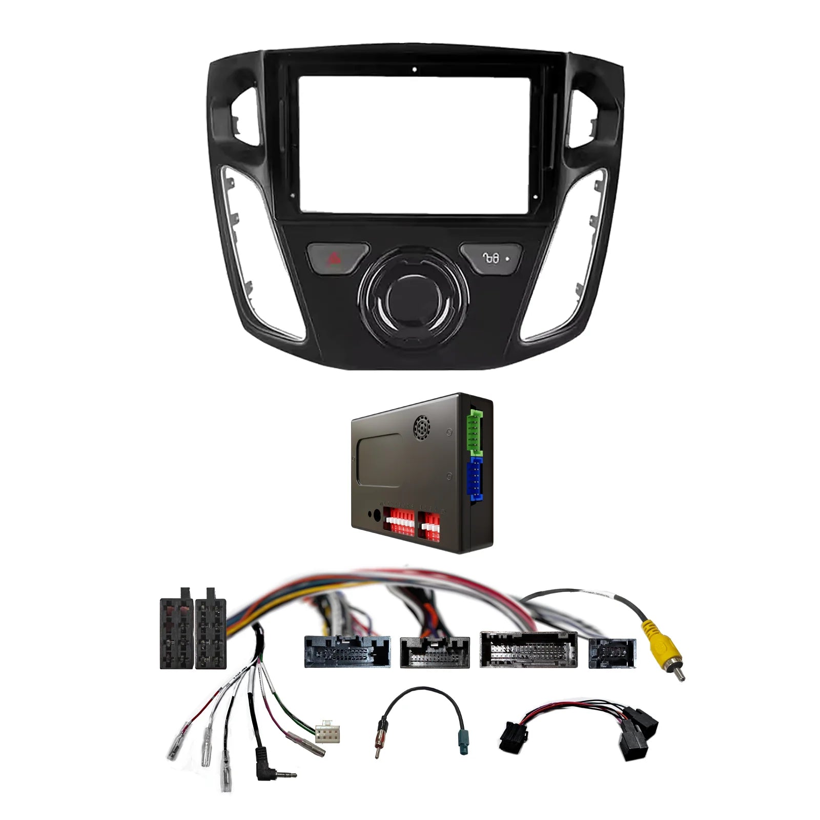 CAC F9FD8K2 9" Fascia Ford Focus 2015-18 Dash 2/3 Camera Bluetooth SWC