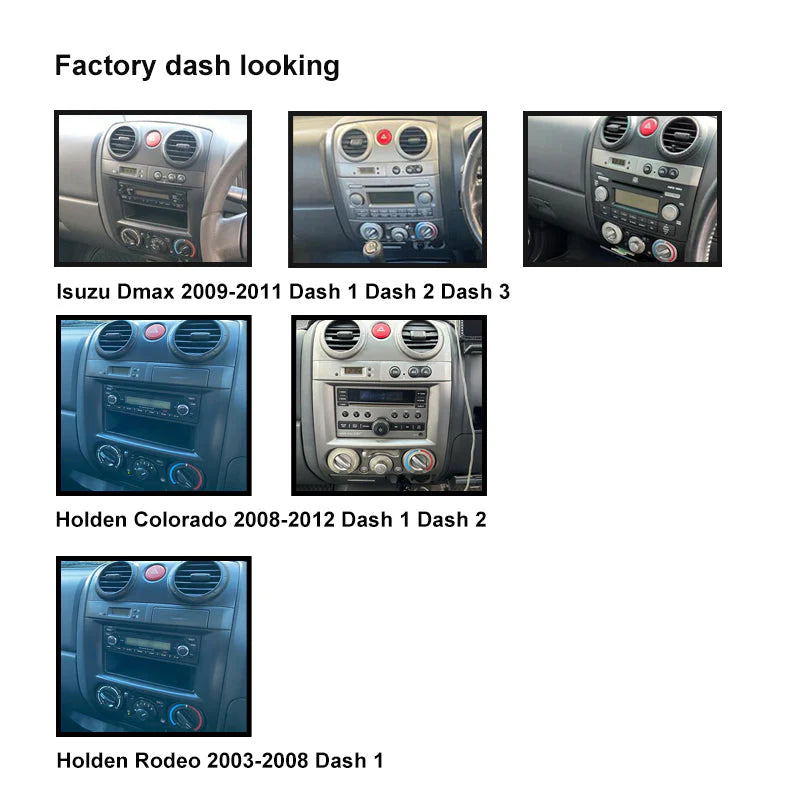 CAC F9ISU4K 9" Fascia Kit Isuzu D-Max Holden Colorado Rodeo