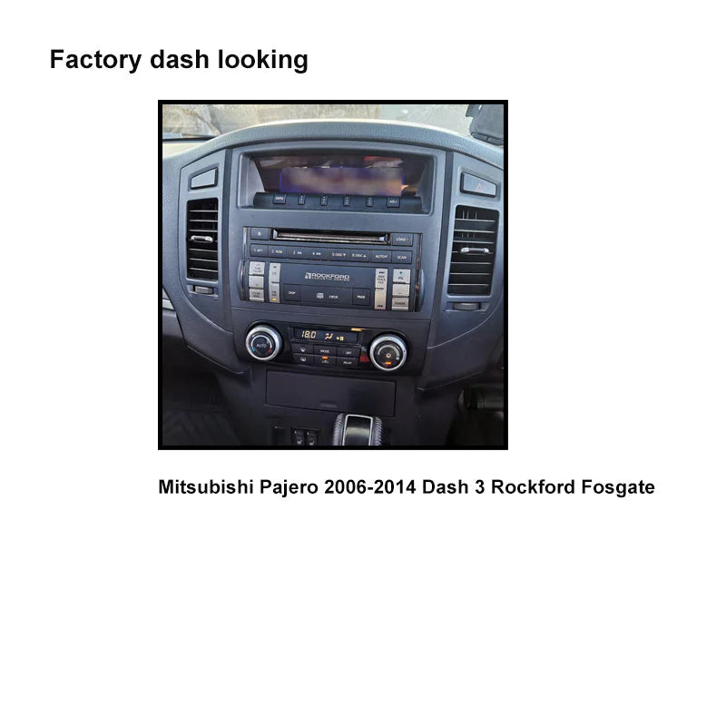 CAC F9MT22K5 9 Inch Fascia Kit Compatible with Mitsubishi Pajero 2006-2014 Dash 3 Rockford Fosgate