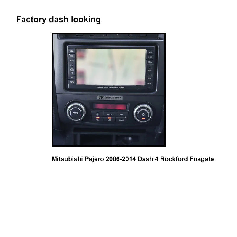 CAC F9MT22K6 9 Inch Fascia Kit Compatible with Mitsubishi Pajero 2006-2014 Dash 4 Rockford Fosgate