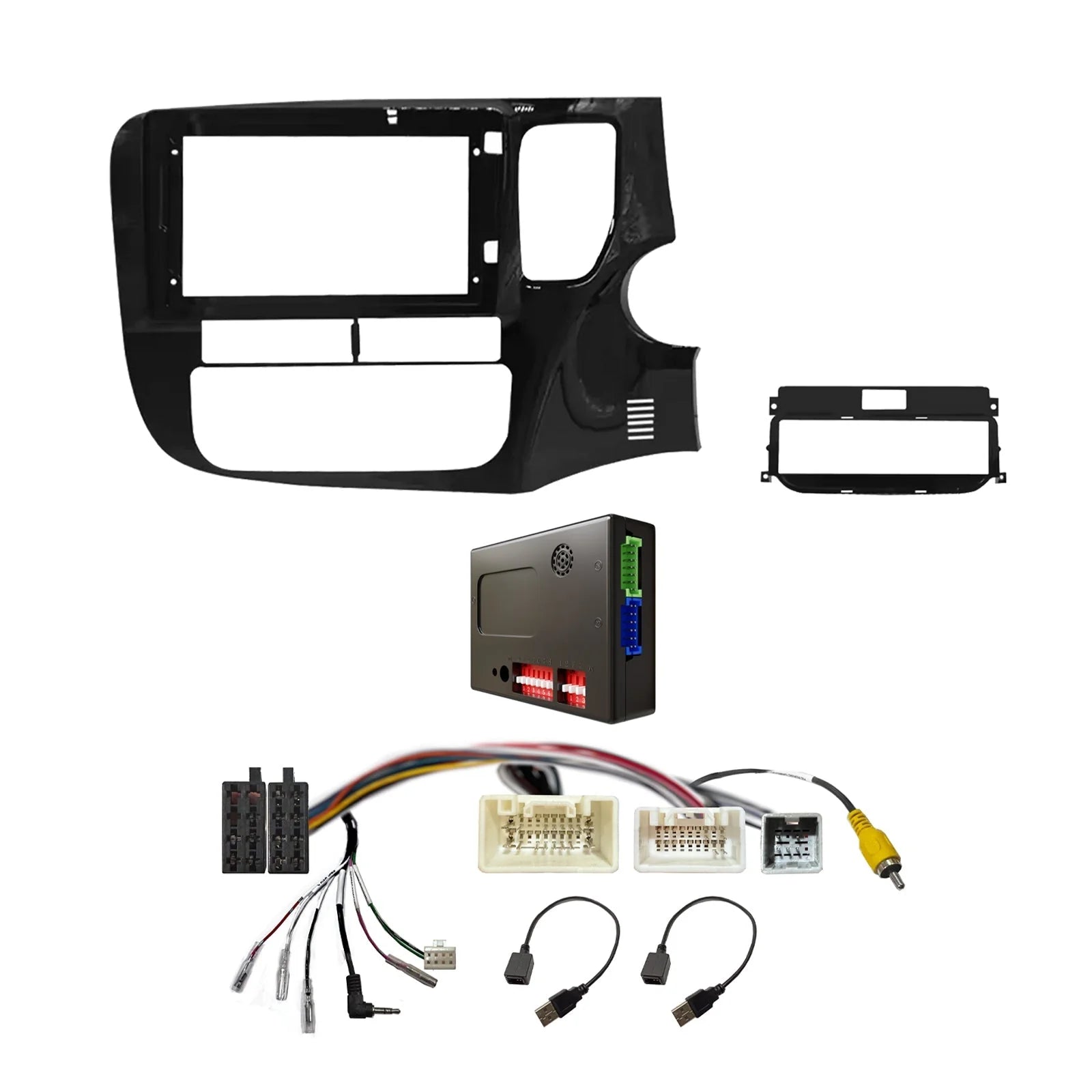 CAC F9MT9K4 9 Inch Fascia Kit Mitsubishi Outlander 360 Camera Rockford