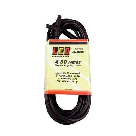 LED Autolamps 5C490C 4.9M Trailer Cable Lamp To Gooseneck