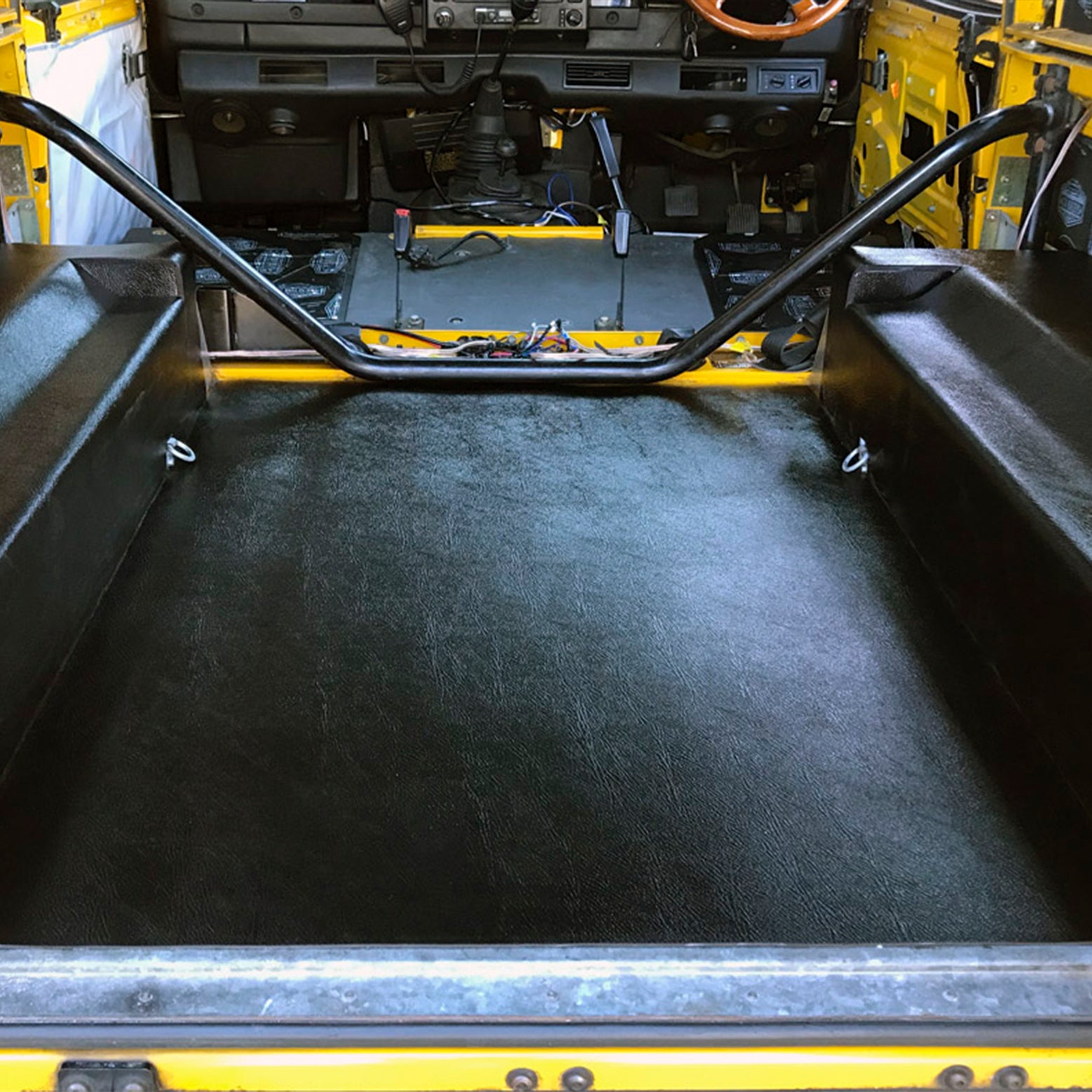 Floor Mat fitted in the rear cargo floor of a 4WD