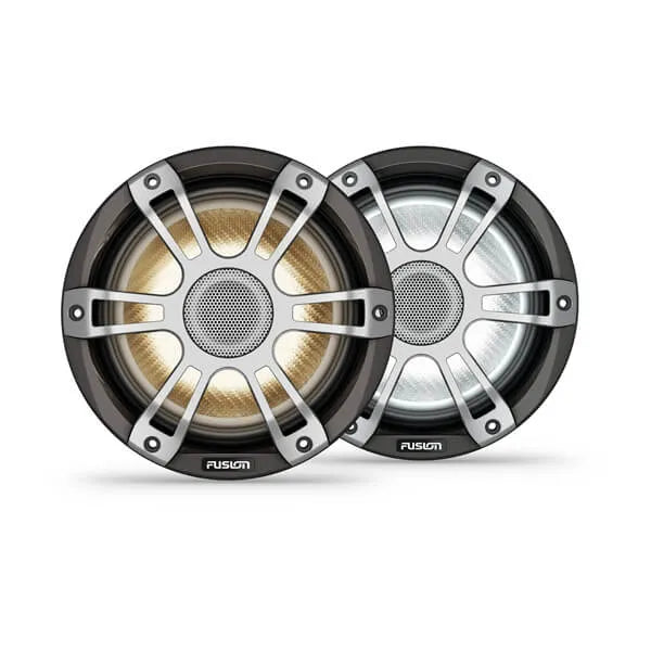 Fusion SG-FL773SPG 7.7" 280-Watt CRGBW Coaxial Sports Grey Marine Speaker Pair
