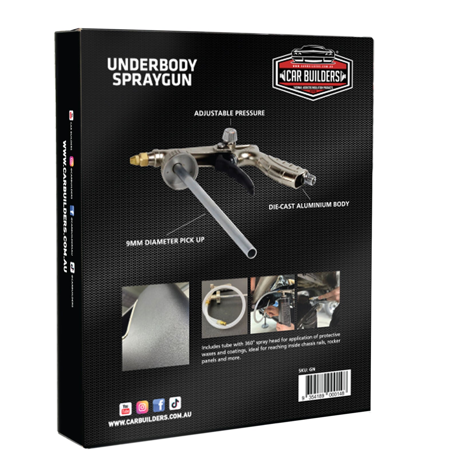 Car Builders Underbody Spray Gun box, back