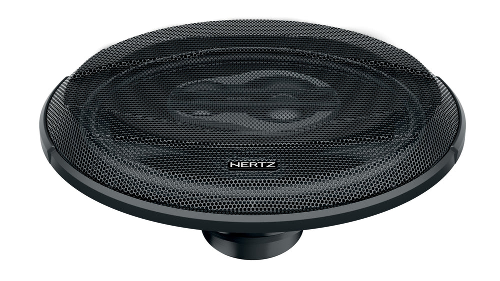 Hertz car speaker on a white background