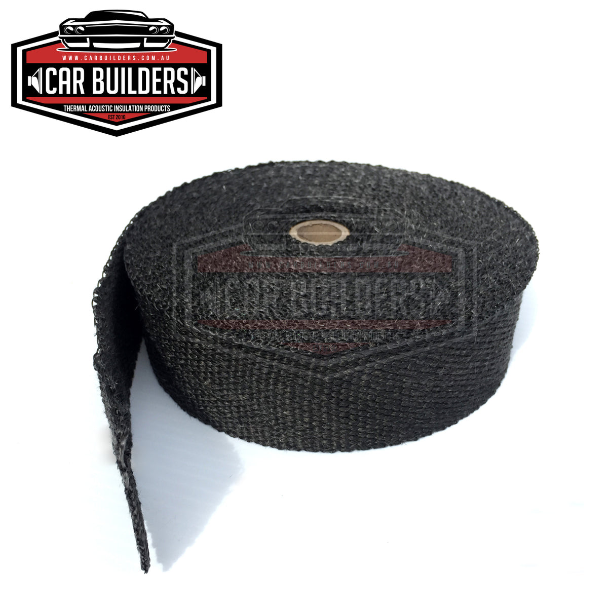 Roll of Car Builders black titanium header wrap