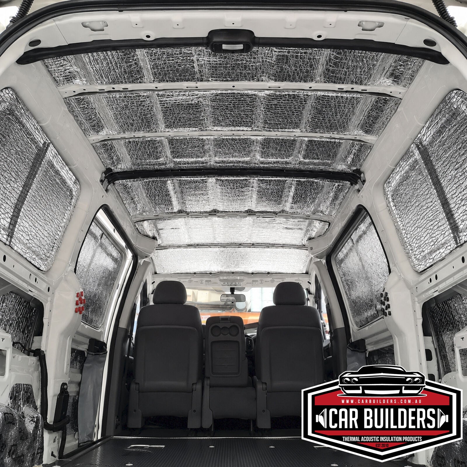 iLoad cargo roof finished in silver Van Liner