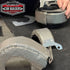 Hand fitting a formed Inconel heat shield over a turbo housing