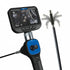 Aerpro G9300HD inspection camera with display screen showing live borescope image, articulating probe, and blue ergonomic handle.