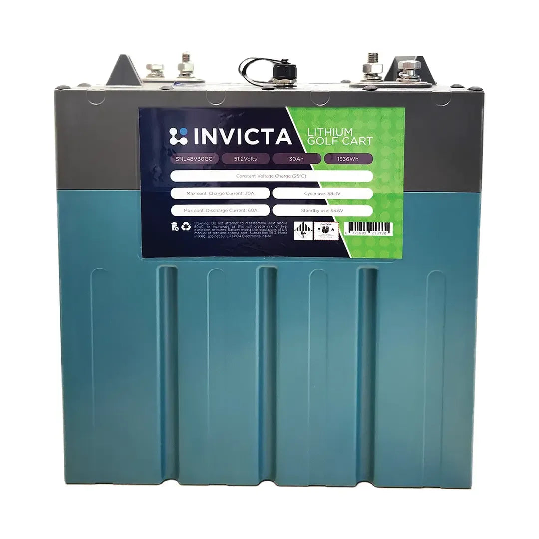 Invicta SNL48V30GC 48V 30Ah LiFePO4 Golf Cart Battery IP67