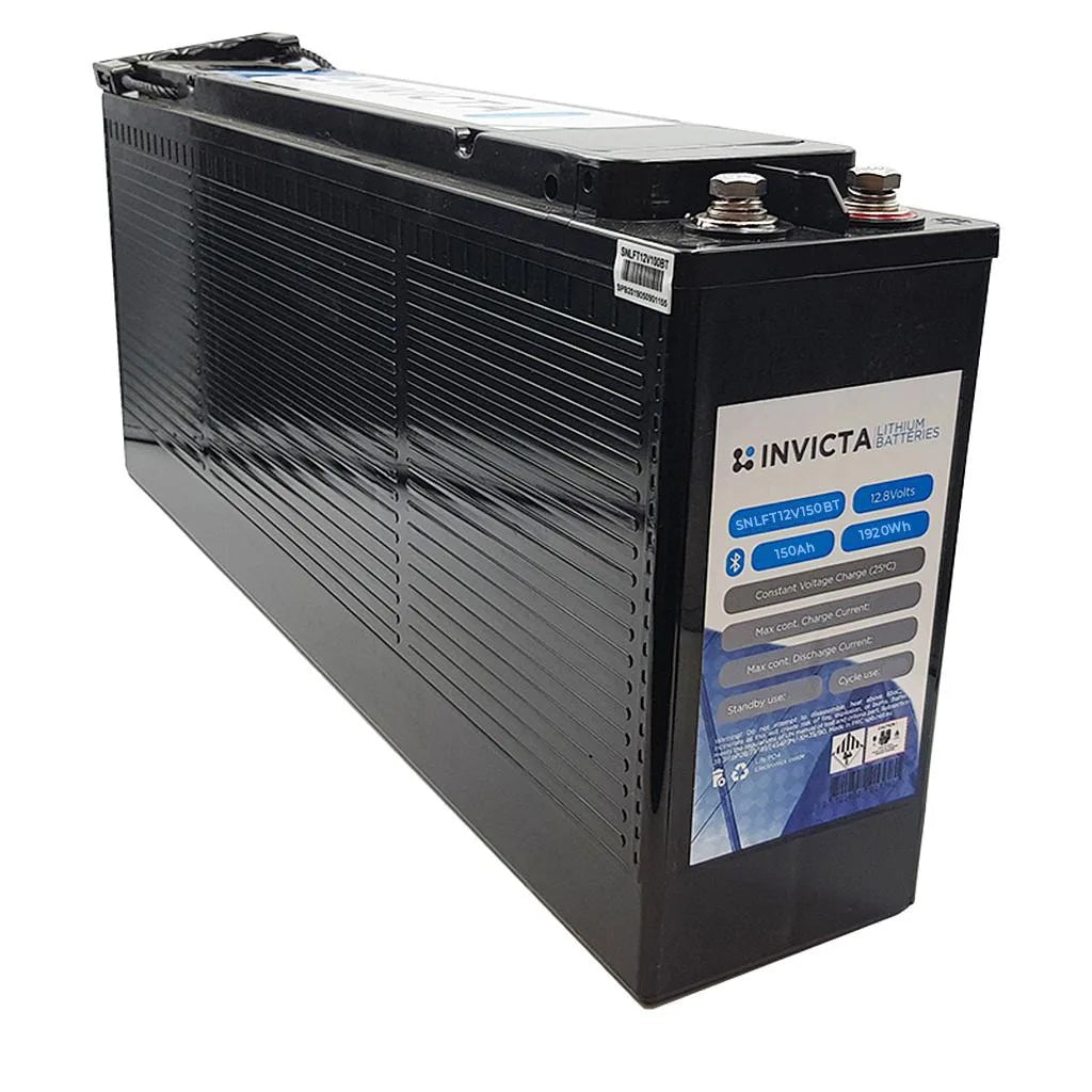Invicta SNLFT12V150BT Slim 12V 150Ah LiFePO4 Bluetooth Battery