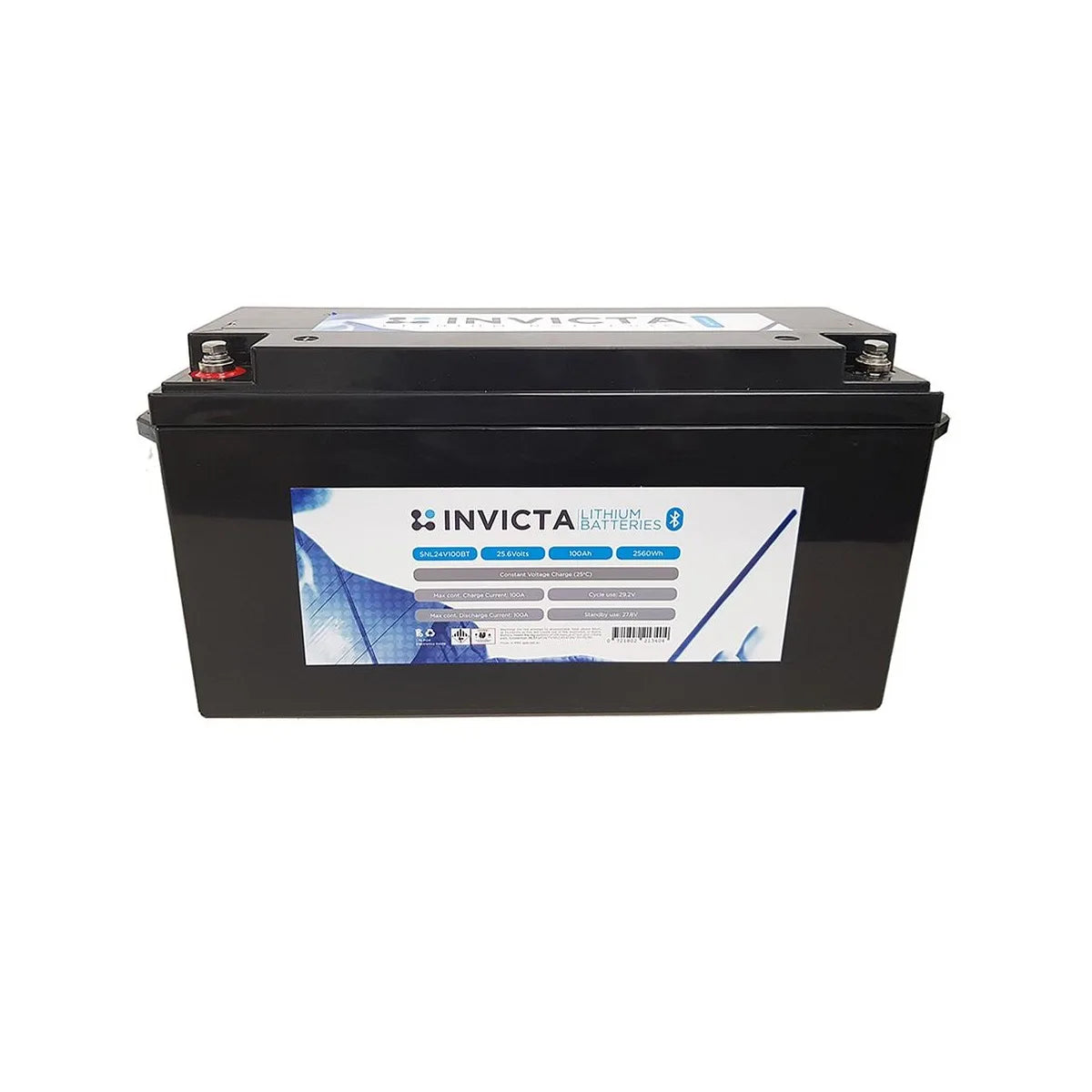 Invicta SNL24V100BT 24V 100Ah LiFePO4 Bluetooth Battery M8