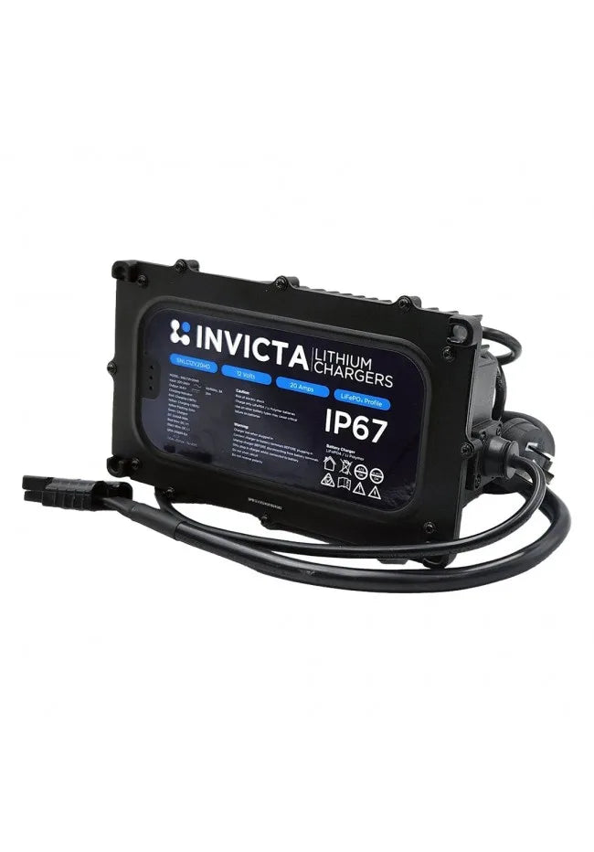 Invicta SNLC12V20HD Heavy Duty IP67 Lithium Charger 12V 20A
