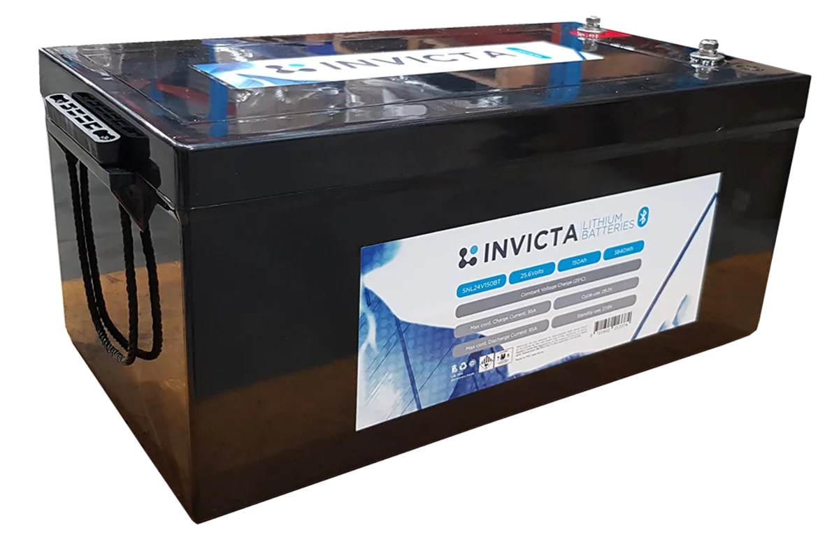 Invicta SNL24V150BT 24V 150Ah LiFePO4 Bluetooth Battery M8